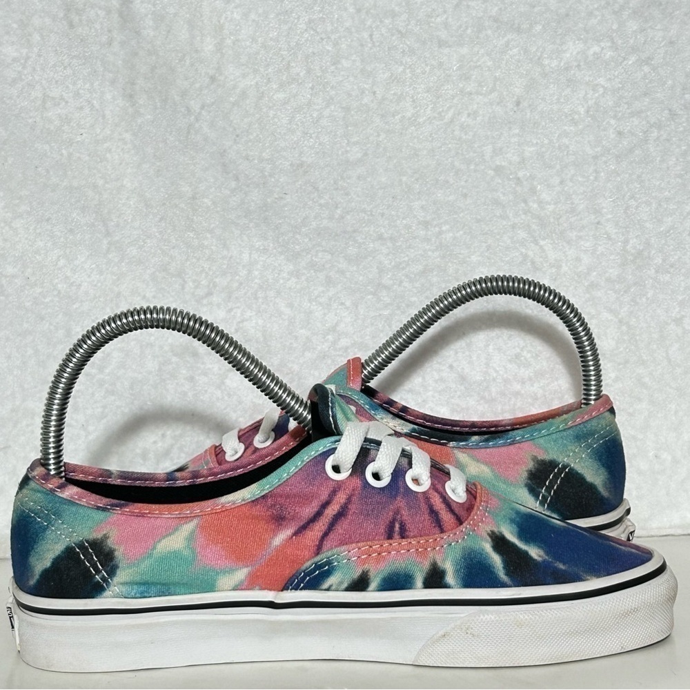 Vans Womens Authentic Tie Dye Blue/Pink OffTheWall Canvas Sneakers Shoes SZ US 7 - Picture 7 of 11